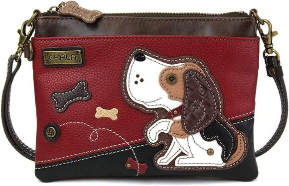 Chala Handbags - Chala Mini Crossbody Dog Variations Convertible Straps Handbag Purse bag B000788